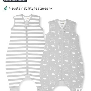 Mama Cheetah 100% Organic Cotton Striped and Cloud Print Sleep Sacks